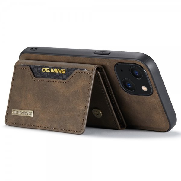 Dg.Ming iPhone 15 Cover M2 Series Aftagelig Kortholder Kaffe
