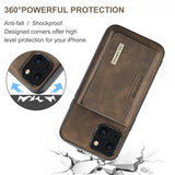 Dg.Ming iPhone 15 Cover M2 Series Aftagelig Kortholder Kaffe