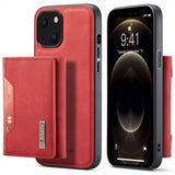 Dg.Ming iPhone 15 Cover M2 Series Aftagelig Kortholder Rød