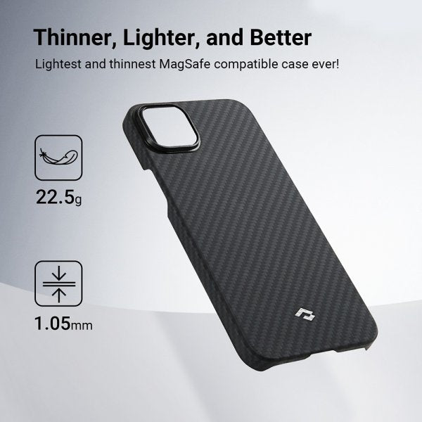 Pitaka iPhone 15 Cover MagEZ Case 4 Sort/Grå Twill