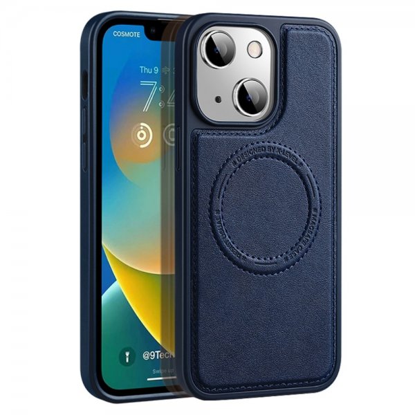 X-Level iPhone 15 Cover MagSafe Denim Jacket Blå