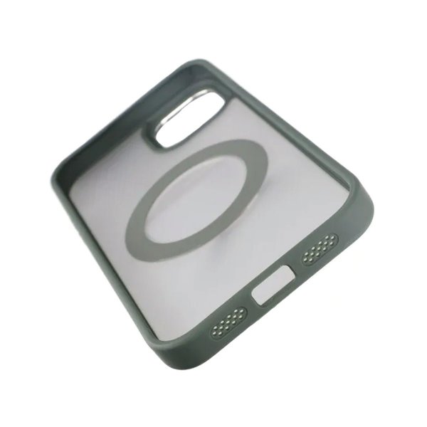 Rvelon iPhone 15 Cover Drejbart MagSafe Stativ Grøn