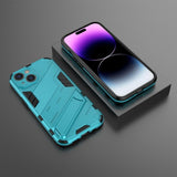 iPhone 15 Cover med Stander Lyseblå