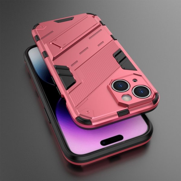 iPhone 15 Cover med Stativ Magenta
