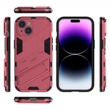 iPhone 15 Cover med Stativ Magenta