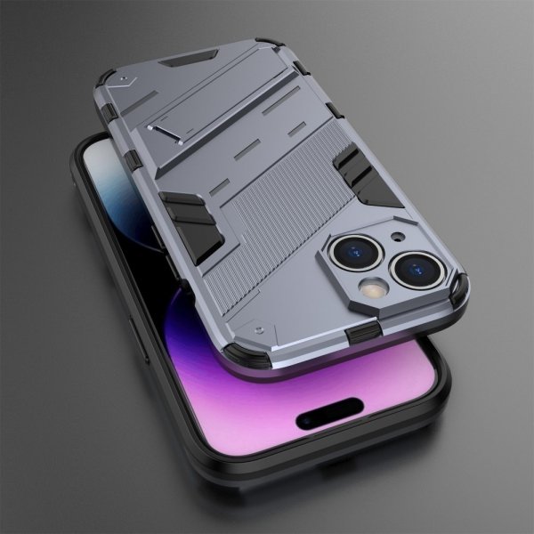 iPhone 15 Cover med Stativ Mørkeblå
