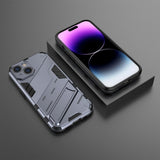 iPhone 15 Cover med Stativ Mørkeblå