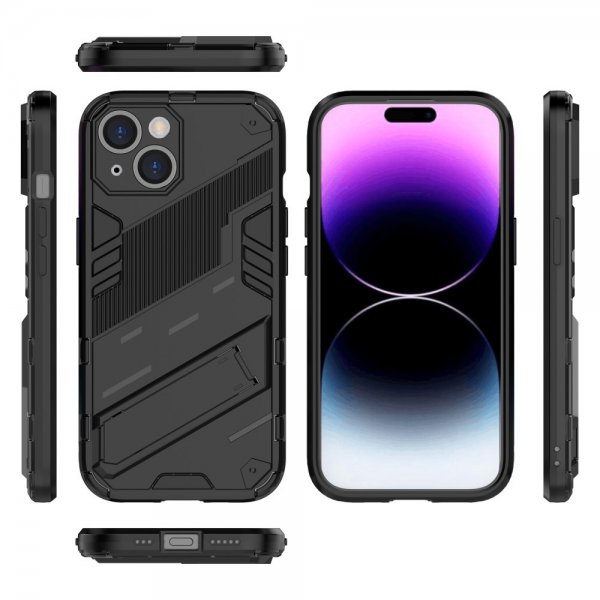 iPhone 15 Cover med Stativ Sort