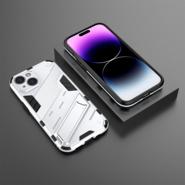 iPhone 15 Cover med Stativ Hvid
