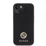 Guess iPhone 15 Cover Metal Logo Strass Sort