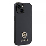 Guess iPhone 15 Cover Metal Logo Strass Sort