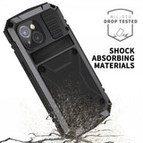 R-JUST iPhone 15 Cover Metal Stødsikkert Sort