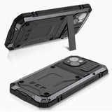 R-JUST iPhone 15 Cover Metal Stødsikkert Sort