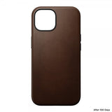 Nomad iPhone 15 Skal Modern Leather Case Brun