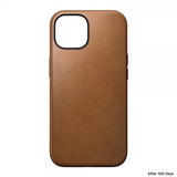 Nomad iPhone 15 Cover Modern Leather Case English Tan