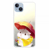 iPhone 15 Cover Motiv Hamster og Paraply