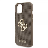 Guess iPhone 15 Cover Perforated Glitter Brun