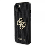 Guess iPhone 15 Cover Perforated Glitter Sort