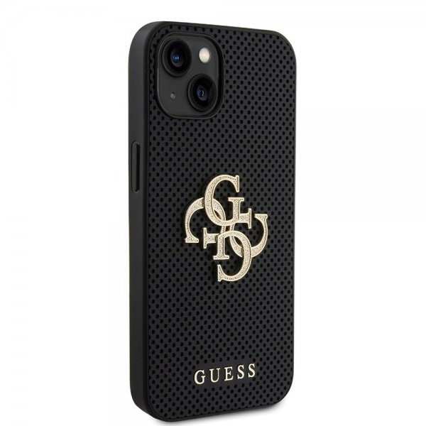 Guess iPhone 15 Cover Perforated Glitter Sort