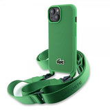 Lacoste iPhone 15 Cover Petit Pique Logo Strap Grøn