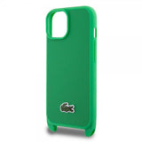 Lacoste iPhone 15 Cover Petit Pique Logo Strap Grøn