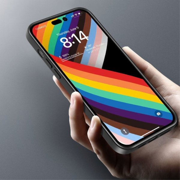 X-Level iPhone 15 Cover Plated Kant Sort