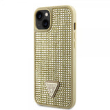 Guess iPhone 15 Cover Rhinestone Guld