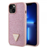 Guess iPhone 15 Cover Rhinestone Rosa