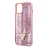 Guess iPhone 15 Cover Rhinestone Rosa
