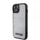 Karl Lagerfeld iPhone 15 Cover Rhinestone Silver
