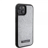 Karl Lagerfeld iPhone 15 Cover Rhinestone Silver
