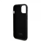 Karl Lagerfeld iPhone 15 Cover Rhinestone Silver
