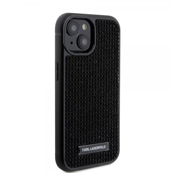 Karl Lagerfeld iPhone 15 Cover Rhinestone Sort