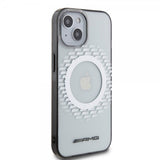 Mercedes Benz iPhone 15 Cover Rhombus Pattern MagSafe AMG Transparent