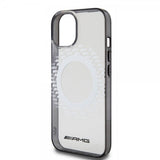 Mercedes Benz iPhone 15 Cover Rhombus Pattern MagSafe AMG Transparent