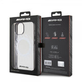 Mercedes Benz iPhone 15 Cover Rhombus Pattern MagSafe AMG Transparent