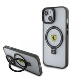 Ferrari iPhone 15 Cover Ring Stand MagSafe Sort