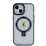 Ferrari iPhone 15 Cover Ring Stand MagSafe Sort