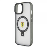 Ferrari iPhone 15 Cover Ring Stand MagSafe Sort