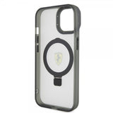 Ferrari iPhone 15 Cover Ring Stand MagSafe Sort
