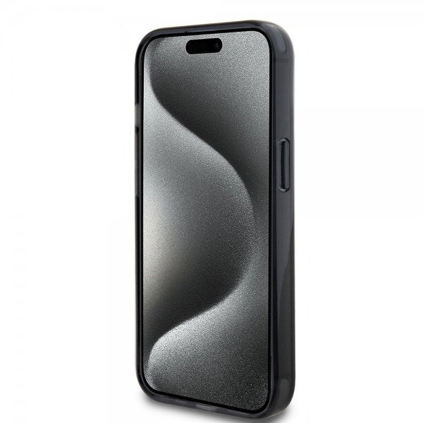 Karl Lagerfeld iPhone 15 Cover Ring Stand MagSafe Sort