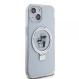 Karl Lagerfeld iPhone 15 Cover Ring Stand MagSafe Hvid