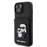 Karl Lagerfeld iPhone 15 Cover Saffiano Card Slots & Stand Sort