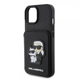 Karl Lagerfeld iPhone 15 Cover Saffiano Card Slots & Stand Sort