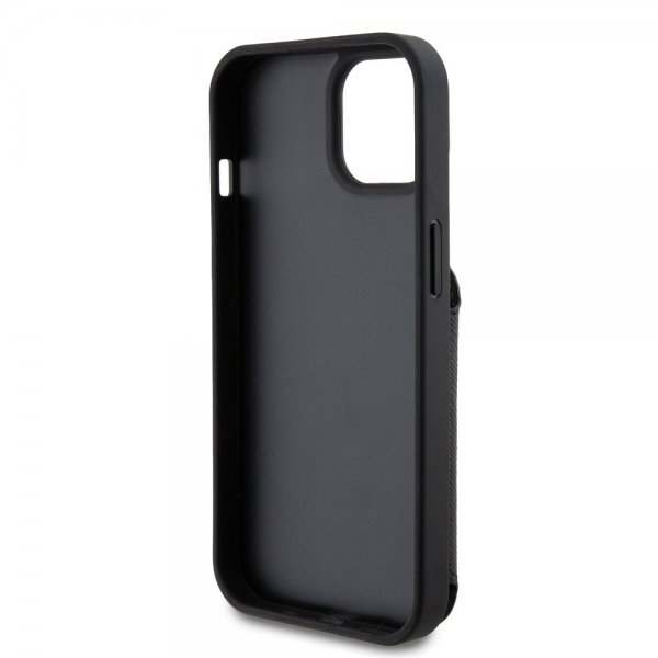 Karl Lagerfeld iPhone 15 Cover Saffiano Card Slots & Stand Sort