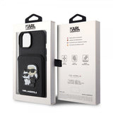 Karl Lagerfeld iPhone 15 Cover Saffiano Card Slots & Stand Sort