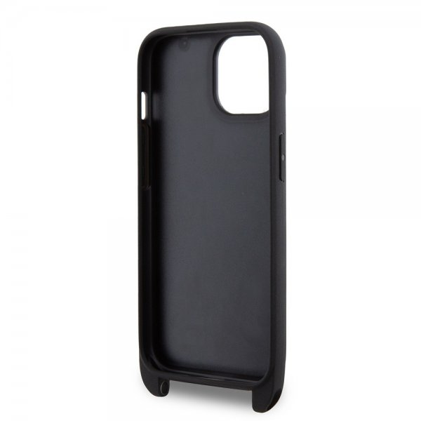 Karl Lagerfeld iPhone 15 Cover Saffiano Crossbody Sort