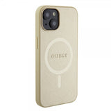 Guess iPhone 15 Cover Saffiano MagSafe Beige