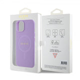 Guess iPhone 15 Cover Saffiano MagSafe Lilla