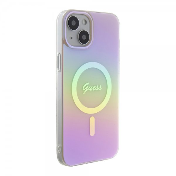 Guess iPhone 15 Cover Script MagSafe Rosa